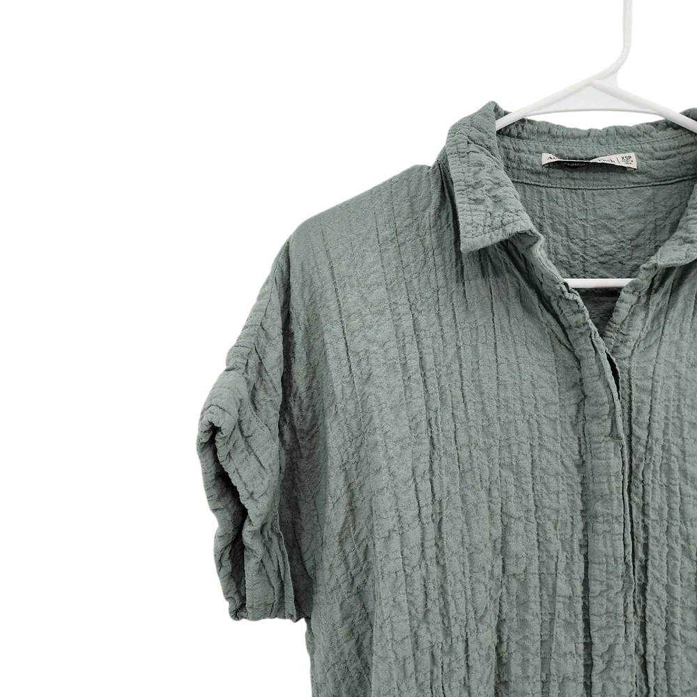Abercrombie and Fitch Women's Textures Button Through Shirt Dress